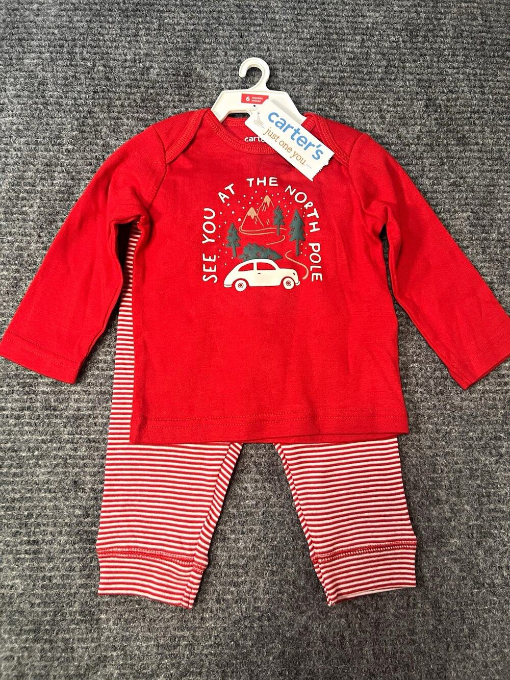 Carter’s Just One You Baby 6M Christmas North Pole 2 Piece Outfit Set NWT